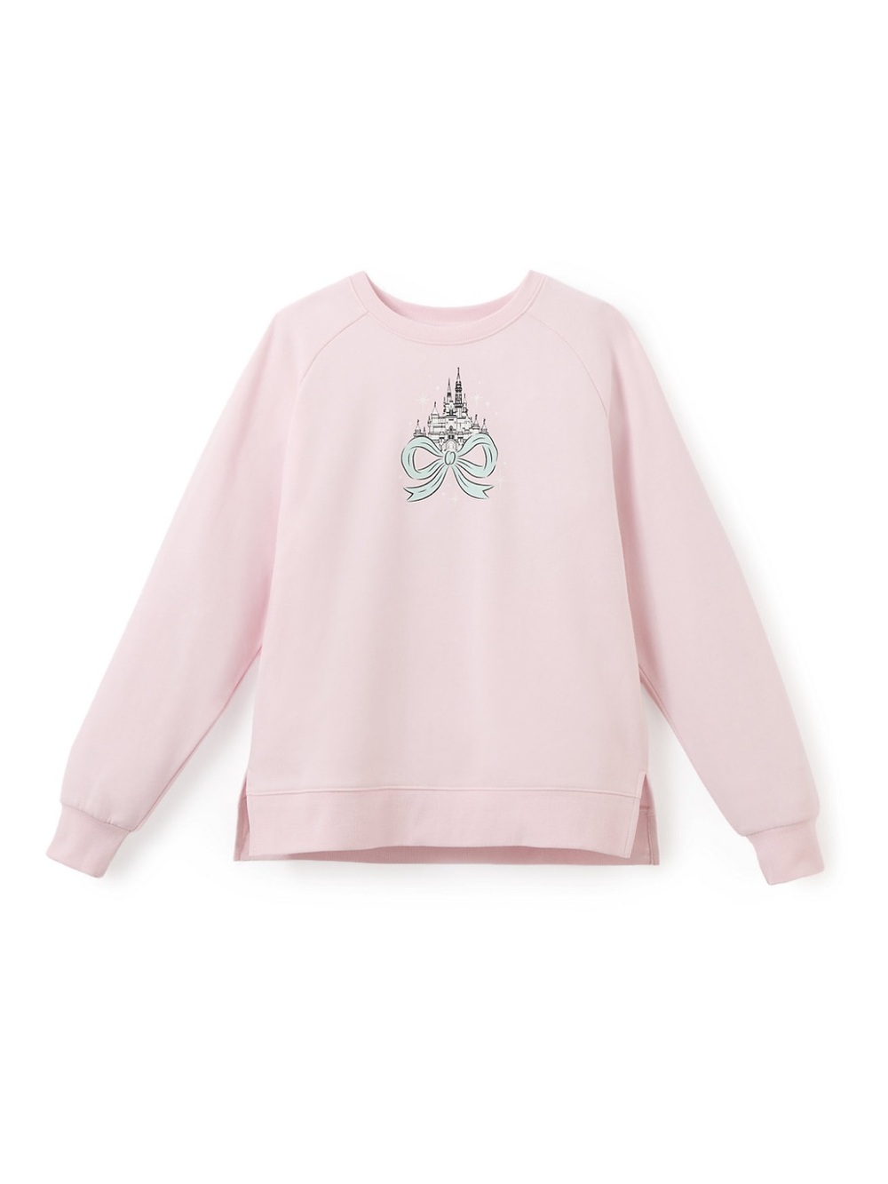 Women’s Disney Cinderella Castle Pink Crewneck Sweatshirt - Size L - NWT